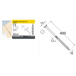 DMX 310840 - CS 08400 Wkręt ciesielski 8x400 - (50/op)x380 - (50/op) 